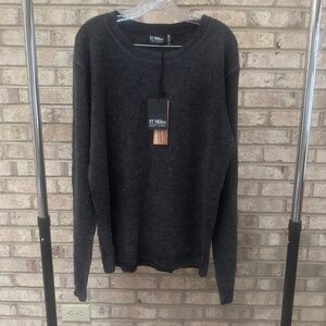 NEW 27 Miles Dark Gray Cashmere Sweater - Men's XXL